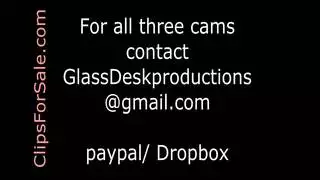 فتاة سمراء تأخذ جنس مكتب خشن من الخلف