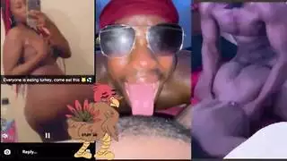 الجميع يأكل ديكًا روميًا، وأنا أنيك فتحتها الضيقة الرطبة بدلًا من ذلك