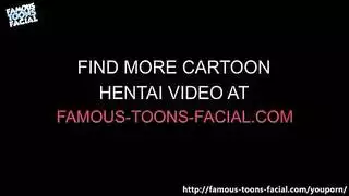 فتاة رسوم متحركة تبلع بعمق وتتلقى قذفًا لزجًا