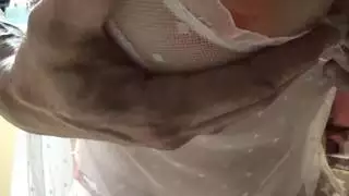 شرائط المتقاطع المتقاطعة الكبيرة ومحيطها في الملابس الداخلية والثدي!