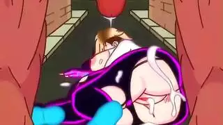 أعجوبة العنكبوت جوين يأخذ حمولة في بوسها الرطب